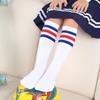 Girls' Stockings Summer Thin Sweat-Absorbing Striped Children'S Socks Medium Tube Mosquito-Proof Knee Socks Boys' Students Long Socks