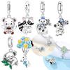 Charms Copper Original Brown Star Bear Koala Blue Balloon Raccoon Charms Beads Fit Bracelet Women Jewelry Diy Fine Gift