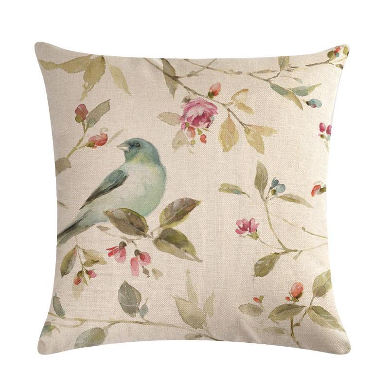45x45 см птицы и цветы диван декоративная наволочка наволочка белье 45*45 декоративная подушка домашний декор наволочка