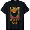 Смешная ретро-футболка 'Chicken Tender Slut'