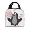 Cute Happy Mole Krtek Insulated Lunch Bag for Kids School Cooler Thermal Food Box Tote Portable Lunch Boxes Container