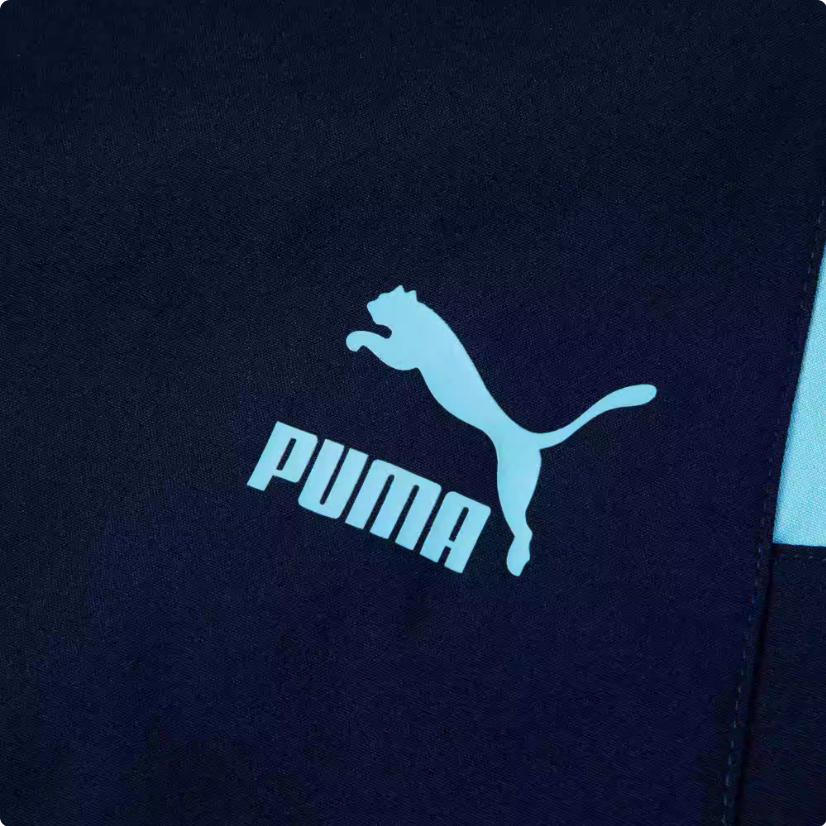 Puma Спортивные брюки с логотипом национальной сборной Италии, цветные блоки, мужские спортивные брюки, синие 767142-14