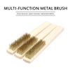 1~10PCS Polishing Grinding Brass Copper Wire Brush Steel Brush With Wooden Handle Nylon Wire Brush For Jewelry Rust Paint