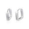 Hollow Sand Surface Square Ear Buckle Fashionable Cold Wind Versatile Metal Feeling Earrings Brushed Matte Geometric Earrings