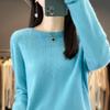 Женский свитер с круглым вырезом, кашемир Цинхэ, 30% кашемир, 70% шерсть, зимний вязаный пуловер, осенний свитер, кашемировый свитер