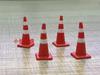 1:43 Scene Props: Safety Island, Triangular Cone, Warning Device 4pc Set Up Scene Simulation Props