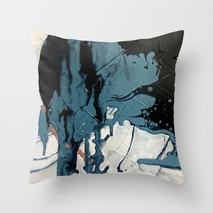 Абстрактная наволочка Мягкий диван Украшение Машина Дом Картина маслом Текстура Северный Синий Агат Мрамор