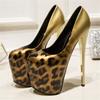 Sexy Leopard High Heels Women Shoes Platform Large Size 45 50 Gold Red Women's Heels Pumps Brand Fetish Party Dance Shoes Lady