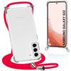 Case with Lanyard - BOOLING - for Samsung S22 (6.1 ") - Transparent - Anti-fingerprint - Red