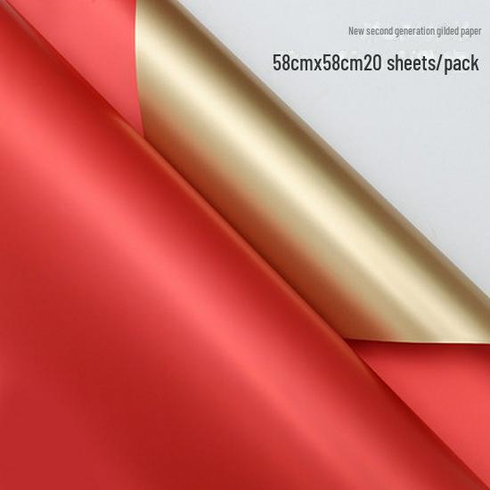 Элегантная двухцветная золотая упаковочная бумага для цветочного букета