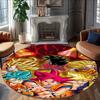 1pc Dragon Ball1 Print Round Carpet Chair Round Carpet Suitable for Bedroom Living Room Home Decorative Carpet