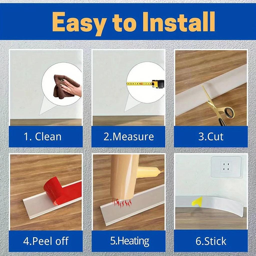 Новый гибкий плинтус 4 дюйма самоклеящийся виниловый настенный плинтус отслаивающийся и приклеивающийся угловой плинтус резиновый настенный плинтус