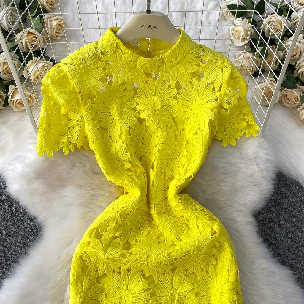 Летние Женские Элегантные Роскошные Платья Макси с Вышивкой Цветами и Кружевом, Облегающие Фигуру, для Вечеринки, с Юбкой Годе, для Выпускного