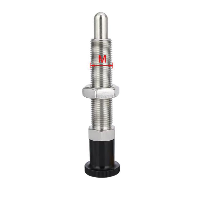 Black/Gold Aluminum Knob M16 Locating Pins Return Type/Self-Locking Stainless Steel Long Threaded Indexing Plungers With Nut