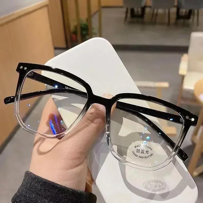 Retro Square Women Men Eyewear Vintage Retro Black Frame Anti Blue Light Glasses Optical Spectacle Eyeglasses