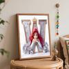 Disney Ariel Letter W DIY Oil Painting Kits Hand Painting Home Decor Craft Gift Ideas Sparkle Rhinestone Art Wall Hanging Artworks