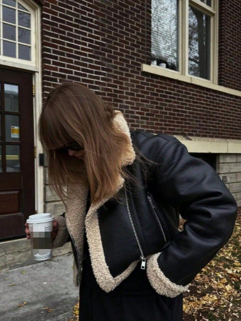 Женская кожаная куртка-пальто из цельного меха в европейском и американском стиле - Универсальная новая мода