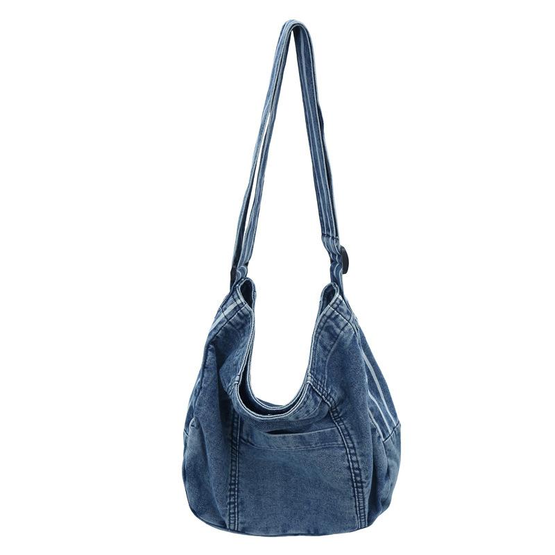 Denim Tote Bag Women's Large Capacity Shoulder Crossbody Bag