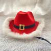 Adjustable Fisherman Hat Santa Claus Hat Plush Panama Cap Bucket Hat Christmas Hat Cowboy Hat