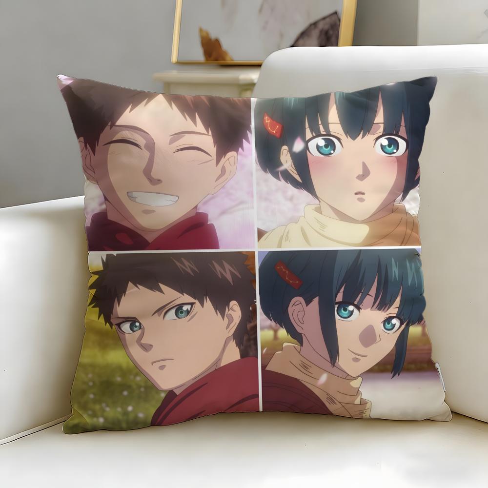 Malevolent Spirits Mononogatari Cushion Cover Soft EasyWash Pillow Case Versatile for Couch Bed Travel and Office