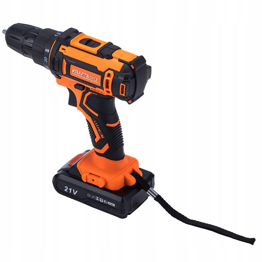Kraft&Dele Cordless Drill Driver 21V 2Ah 2X Battery Set