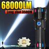 3500M High Power LED Flashlights Super Bright Waterproof Flashlight With Fluorescent Head 26650 Torch Light Rechargeable Lamp Outdoor Hunting Lantern