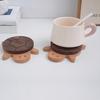 Turtle Coasters Set Non-Slip Wood Table Protection Mat Handcrafted Wooden Coasters Absorbent Heat Moisture Drink Coasters for Office Home