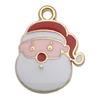 Set of 50 Christmas Oil Drop Pendants: Cute Santa, Snowman, Tree DIY Jewelry Accessories