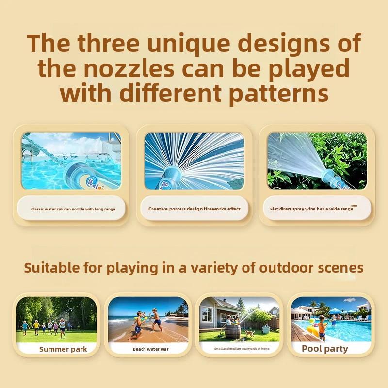 Веселые фейерверки Водяной спрей Толкающий тип Игрушка Водяной пистолет для детей Отдых на открытом воздухе Плескание Фестивальный реквизит