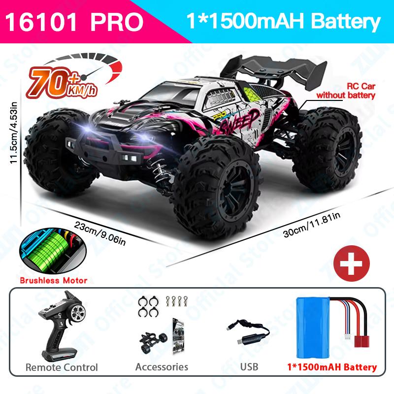 AAYB1 ZWN 1:16 70 км/ч или 50 км/ч 4WD RC автомобиль с дистанционным управлением LED автомобили высокоскоростной дрифт монстр-трак для детей против Wltoys 144001 игрушки