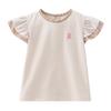 MIKI HOUSE Short Sleeve Bear Made In T-Shirt, Plain, Simple, Design, Japan, Girls' Baby/Kids' Clothing, 120cm, Pink, 12-5223-689