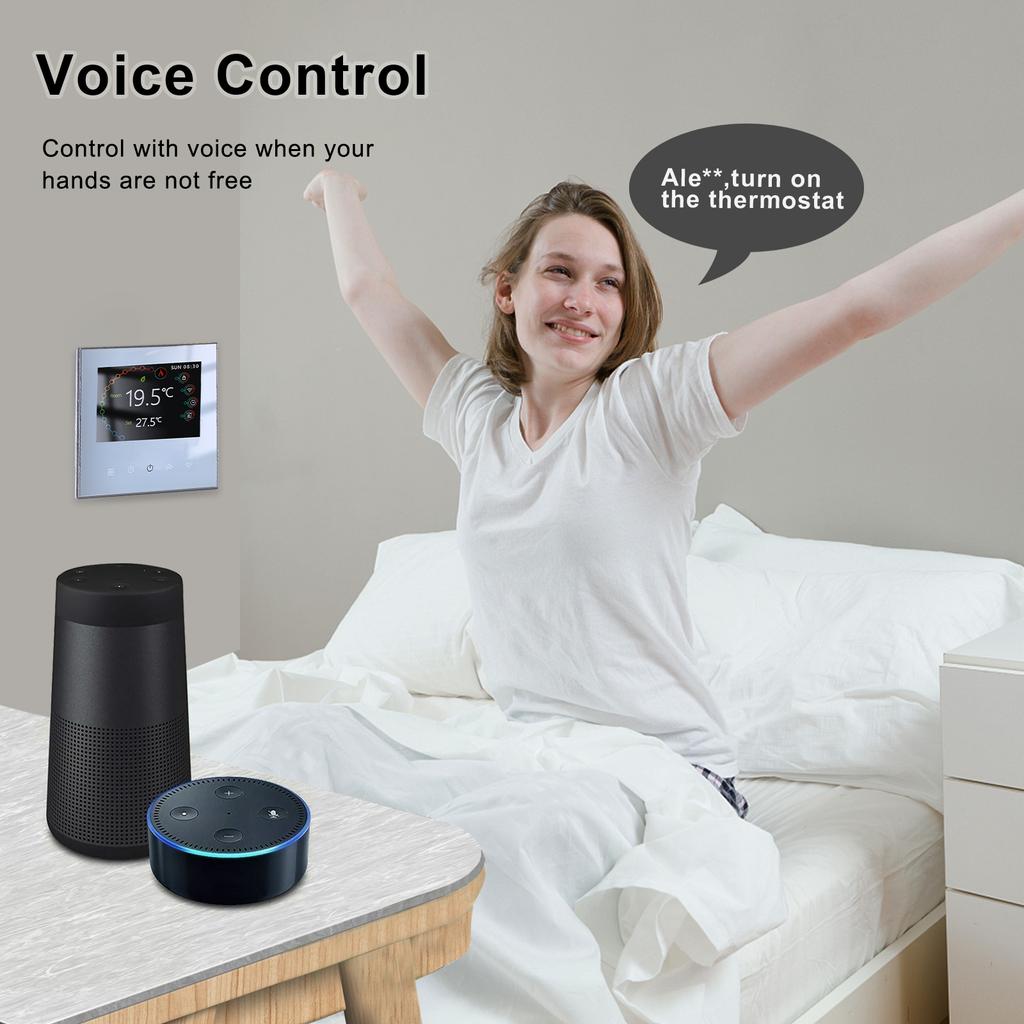 WiFi Smart Thermostat Temperature Controller Weekly Programmable Touch Control/ Mobile APP/ Voice