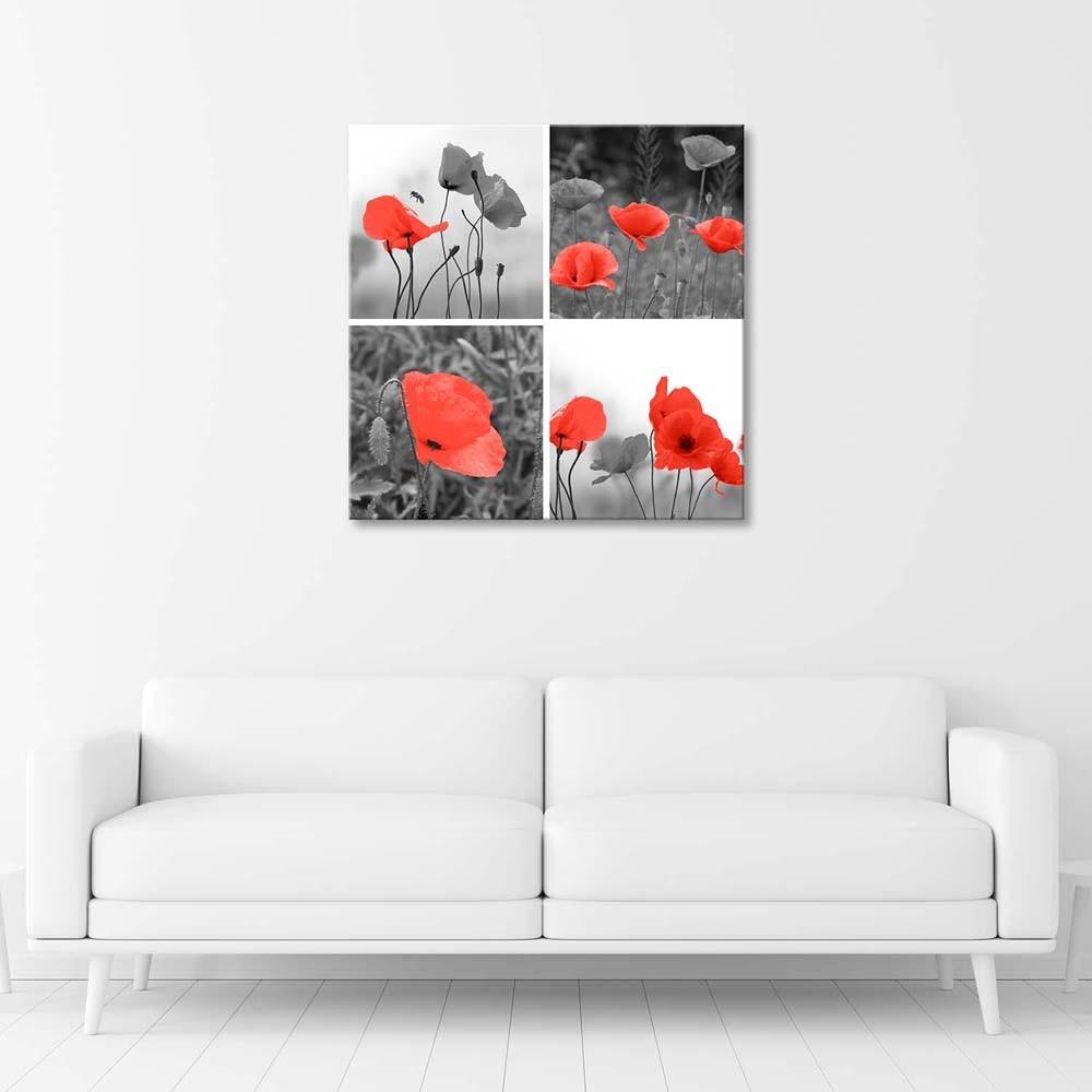 Canvas print, Set of red poppies