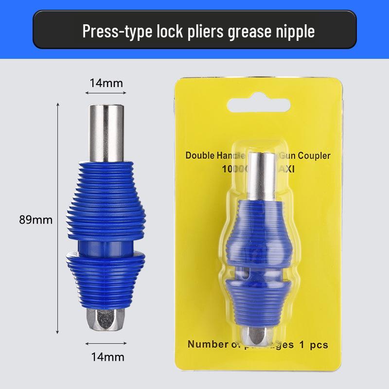 Насадка для шприца для смазки высокого давления с фиксирующими плоскогубцами и самоблокирующейся плоской головкой