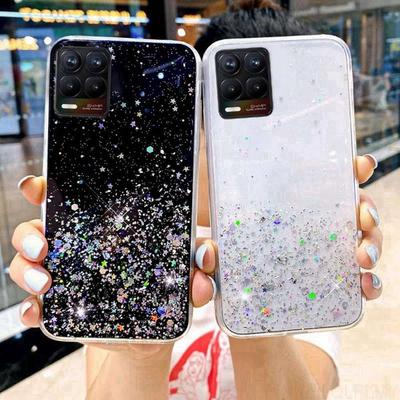 Модный блестящий силиконовый чехол со звездами для Vivo Y53S Y21 Y33S Y36 5G V23 Realme 9 C53 C51 C33 OPPO Reno 13 A40 A58 A74 A60 A53 A78 A79 Мягкий чехол