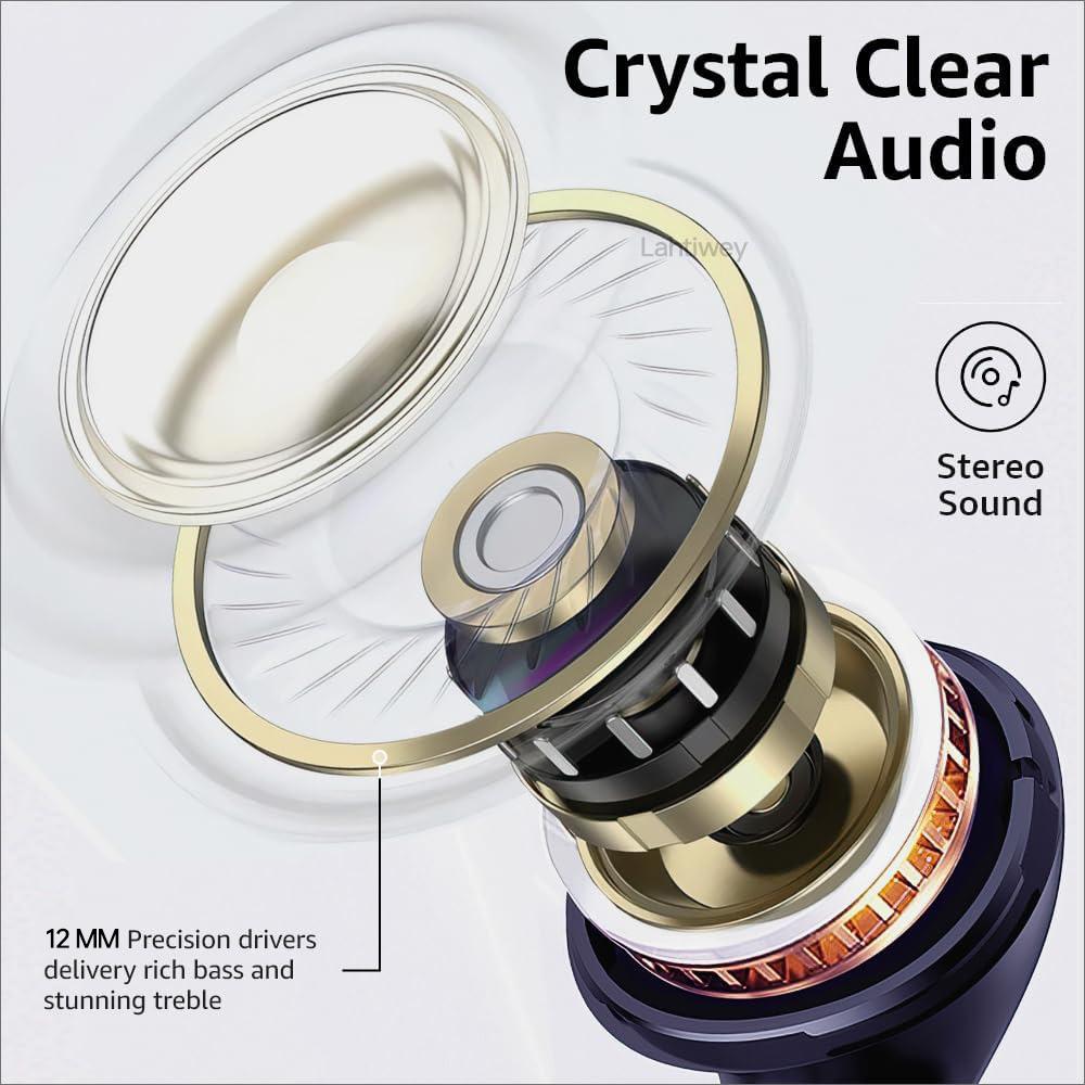 Hybrid Active Noise Cancelling Wireless Earbuds Bluetooth Earphones,in Ear Wireless Headphones ANC, TWS Bluetooth 5.3 Headsets