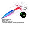 15CM/5.91G Luminous Squid Jig Hook Slow Shaking Glow-in-the-dark Squid Skirt Lure with Weight Sinker Deep Sea Trolling Fishing Bait