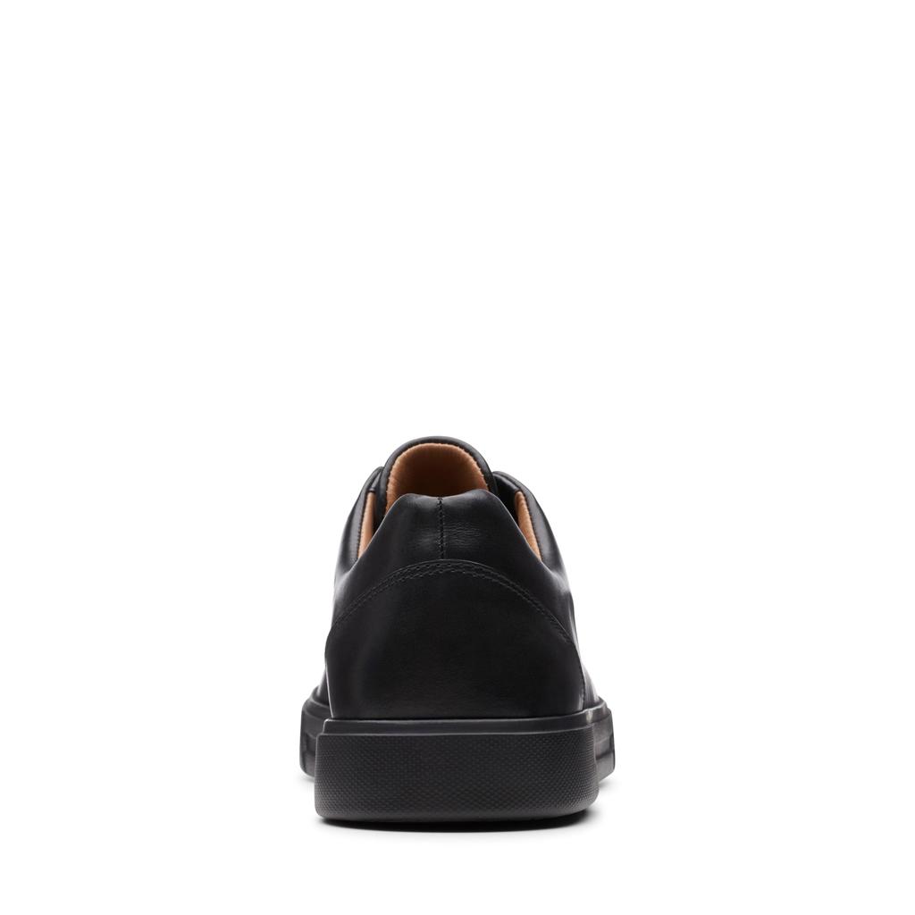 [Clarks] Кожаные кроссовки, Uncosta со шнуровкой, Легкие, Удобные для ходьбы, Мужские, Черная кожа, Размер 26,5 см