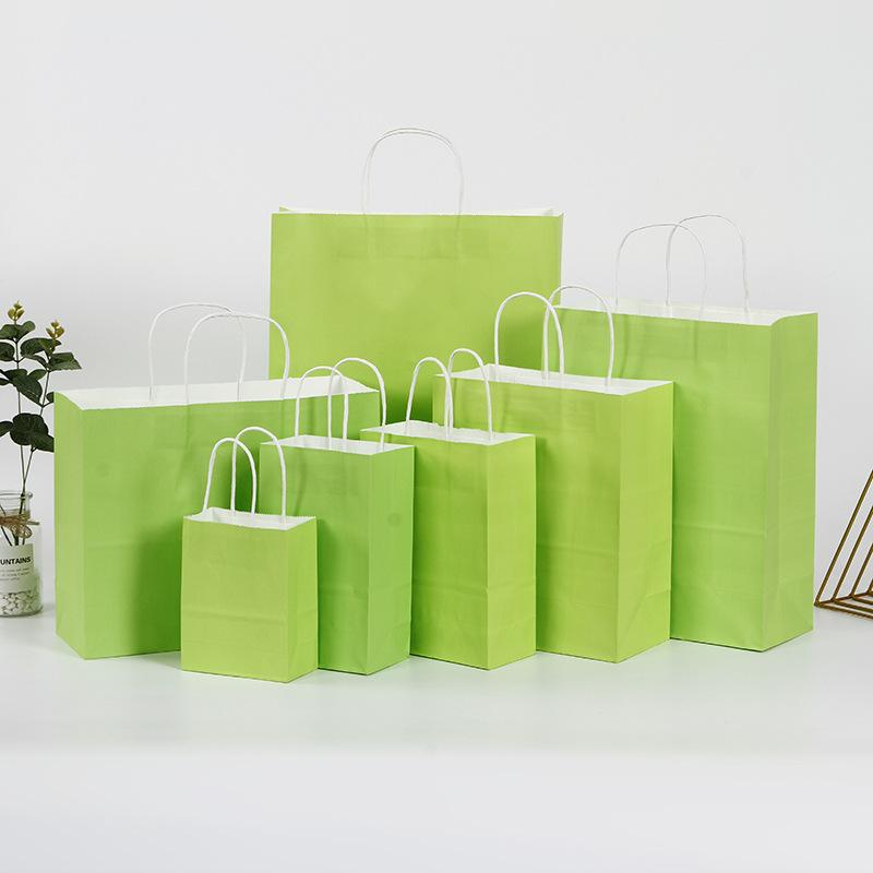 10 шт./лот подарочный бумажный пакет с ручками темного цвета праздничный подарочный пакет для свадебной вечеринки чистый темно-синий крафт-бумага