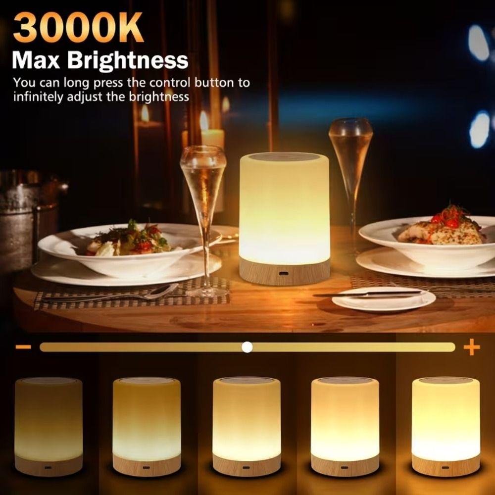Timer Dimmable Desk Lamp USB Rechargeable Portable Bedside Light Bedroom Decor