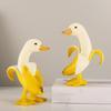 Resin Banana Duck Figurines Unique Animal Ornaments Creative Cartoon Banana Duck  Decor Accessories