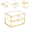 Glass Jewelry Box Cosmetic Storage Case Convenient Desktop Decoration Trinket Organizer for