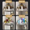 Bathroom Shelves No Drill Shampoo Storage Rack Wall Mounted Shower Corner Shelf Space Aluminum Kitchen Organizer Rack