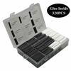320pcs Waterproof Heat Shrink Tube Shrink Ratio 3:1 Heat Shrink Wrapping Kit Electrical Connection Wire Cable Insulation Sleeve