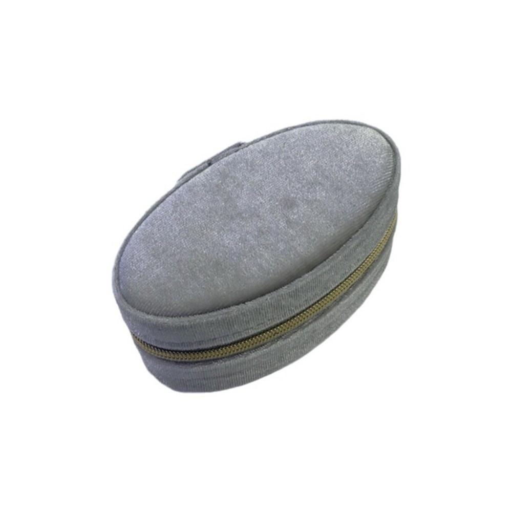 Oval Shape Oval Velvet Jewelry Box Portable Ring Earring Necklace Box Gift for Women