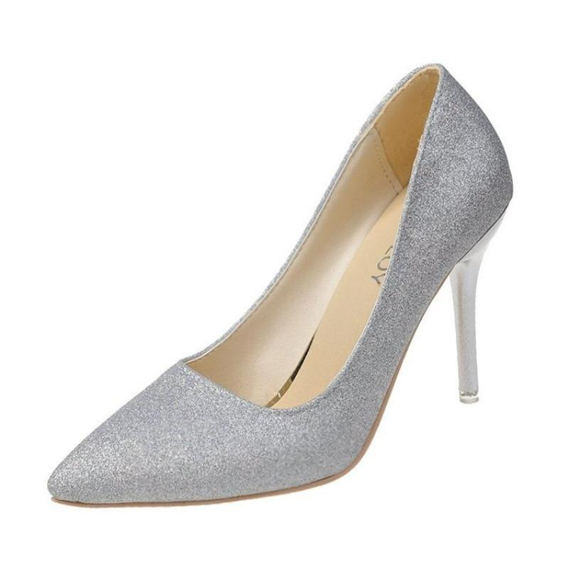 Мода 2024 Лето Новые Босоножки с острым носком на шпильке Высокий каблук Женская обувь Банкетная вечеринка Женская обувь Модные свадебные туфли Туфли-лодочки