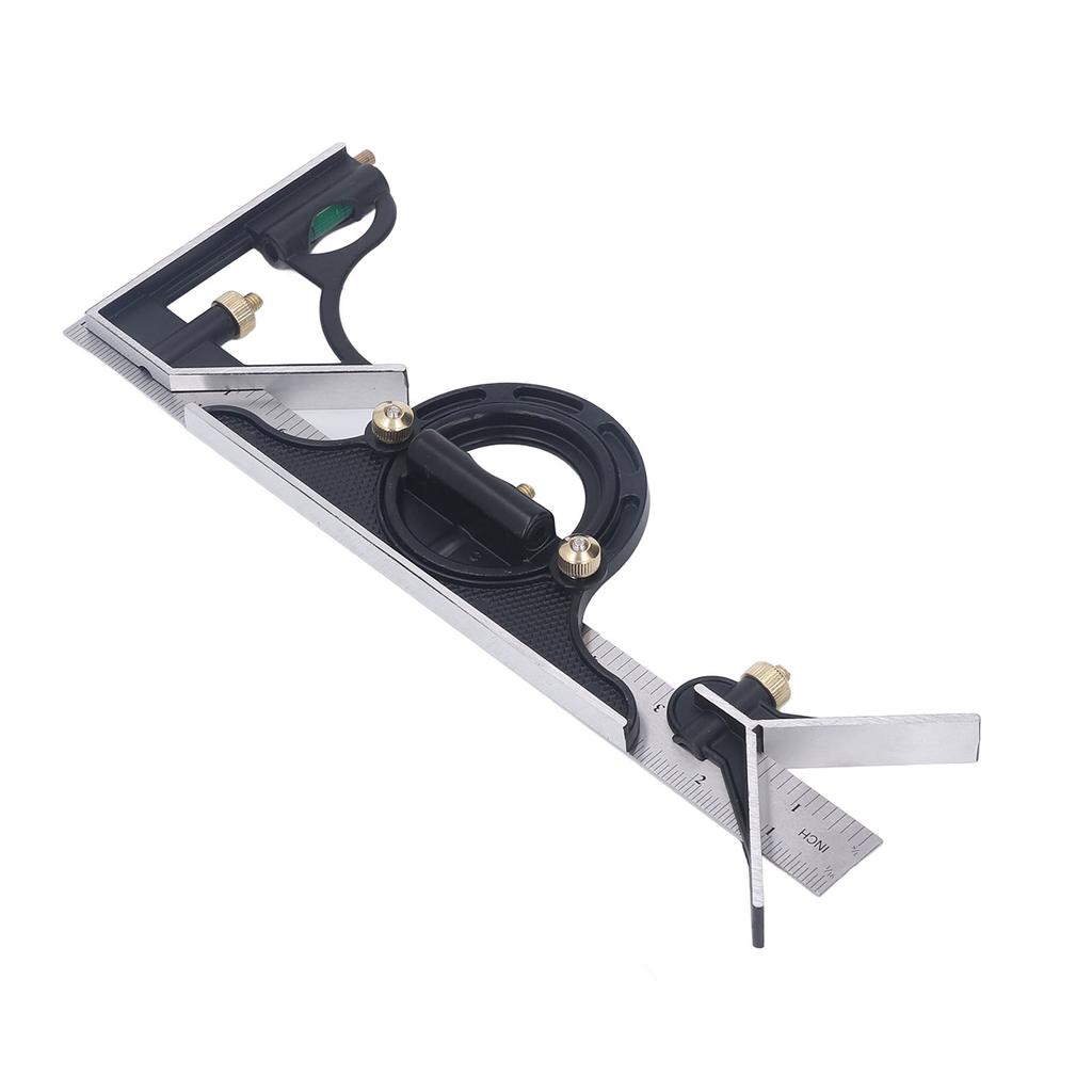 Комбинированный угольник 300 мм Длина Глубина Угломер Линейка из нержавеющей стали Многофункциональный измерительный инструмент