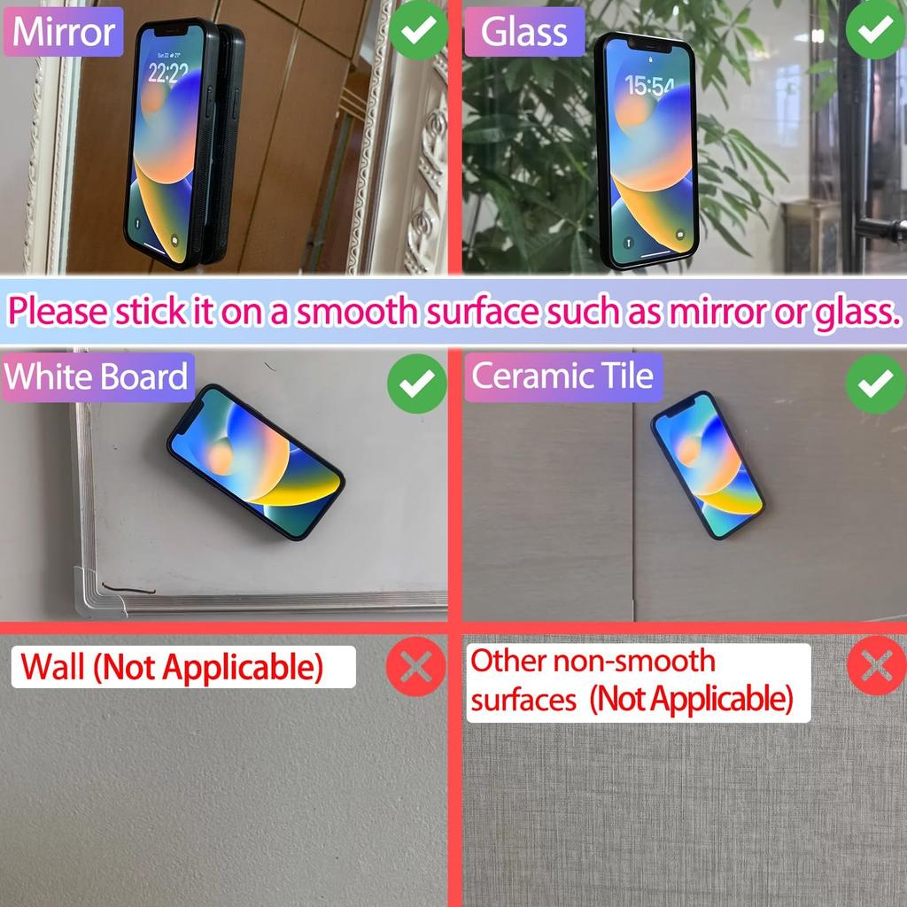 Силиконовый присосочный держатель для телефона, Нескользящая клейкая подставка для селфи и видео, Липкий держатель для мобильных телефонов — Светло-розовый