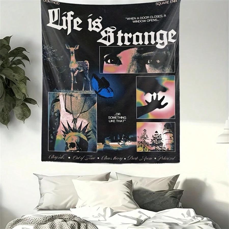 1 шт. Life Is Strange Гранж Принт Гобелен Полиэстер 2D Плоское Настенное Полотно Для Спальни Гостиной Общежития Инди-Игры Декор Крутой Подарок