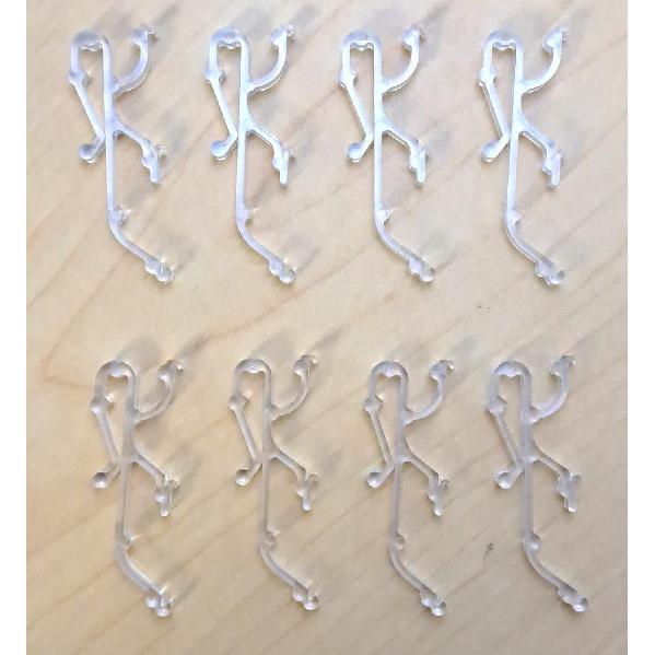 Qty 8. Valance Clip for Mini Blinds, Aluminum Blinds, PVC Blinds (Curved Hook-5388)